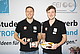 Felix Walz und Georg Lenz mit ihrem Sieger-Produkt BBQuchen. Foto: FEI Felix Walz und Georg Lenz mit ihrem Sieger-Produkt BBQuchen. Foto: FEI